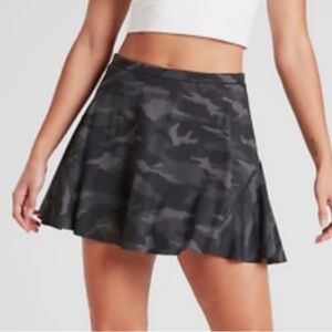 Athleta Black and Gray Camouflage Athletic Tennis Pickleball Match Point Skort
